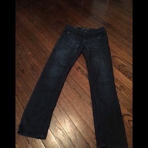 Girl dark blue jeans